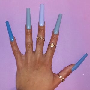 10pcs 3XL Square Winter Fade Press On Nails